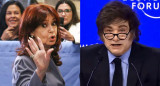 Cristina Fernández de Kirchner cuestionó a Javier Milei. Fotos: NA.