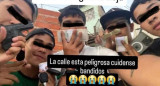 El mensaje de los delincuentes. Foto: captura Instagram