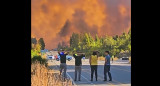 Fuerte incendio en El Bolsón. Foto: captura video.