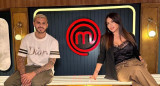 Mauro Icardi y Wanda Nara en una grabación de MasterChef. Foto: Instagram @mauroicardi.