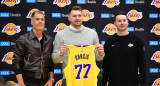 Presentación de Luka Doncic en Los Ángeles Lakers. Foto: REUTERS.