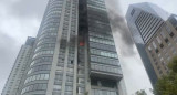 Incendio en Puerto Madero. Foto: Captura video.