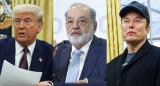 Donald Trump, Carlos Slim y Elon Musk, enfrentados. Imagen con fotos de EFE.