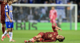 Lesión de Paulo Dybala en el duelo entre Porto y Roma por la Europa League. Foto: EFE.