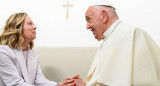 Giorgia Meloni visitó al papa Francisco en el hospital. Foto, archivo. Vaticano.