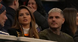 Mauro Icardi y la China Suárez en el clásico entre Galatasaray y Fenerbahçe. Foto: captura SportsCenter.