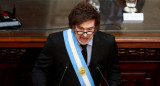 Javier Milei, apertura de sesiones ordinarias en el Congreso. Foto: Reuters/Matias Baglietto