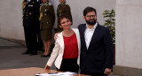 Gabriel Boric y Carolina Tohá, ministra del Interior de Chile. Foto: REUTERS.