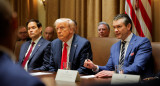 Marco Rubio, Donald Trump y Pete Hegseth. Foto: Reuters (Brian Snyder)