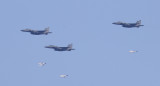 Aviones cazas KF-16 de Corea del Sur. Foto: EFE.