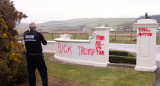 Las pitadas en la residencia de Donald Trump en Escocia. Foto: Reuters/Milo Chandler