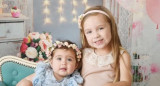 Delfina y Pilar Hecker, de 1 y 5 años, son intensamente buscadas tras el temporal en Bahía Blanca. Foto: gentileza familia Hecker.