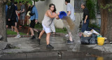 Queda poca agua en las calles de Bahía Blanca. Foto: NA/José Scalzo.