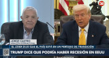 Jorge Castro sobre los dichos de Donald Trump sobre una recesión en Estados Unidos. Foto: Captura de video.