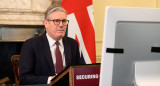 Keir Starmer, primer ministro británico, en la reunión de "Coalición de los Voluntarios". Foto: REUTERS.