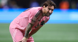 Lionel Messi tiene una molestia en el aductor de la pierna izquierda. Foto: Reuters.