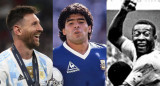 Lionel Messi, Diego Maradona y Pelé.