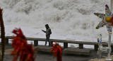 La llegada de un ciclón extratropical a Mar del Plata. Foto: NA (José Scalzo)