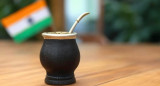 Mate; yerba mate; India. Foto: Grok.