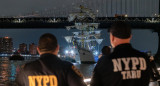 Un buque mexicano chocó contra el puente de Brooklyn en Nueva York. EFE