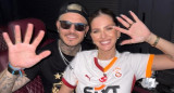 Mauro Icardi y la China Suárez con la camiseta de Galatasaray. Foto: Instagram @sangrejaponesa.
