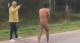 Desnudan a hombre por robar en La Plata. Fuente: Captura