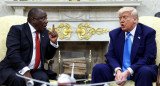 Donald Trump y el presidente de Sudáfrica, Cyril Ramaphosa. Foto: REUTERS.