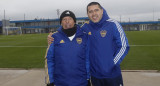 Miguel Ángel Russo y Juan Román Riquelme.
