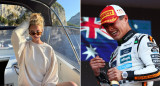 Magui Corceiro y Lando Norris. Fotos: Instagram - REUTERS/Piroschka Van De Wouw