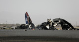 Consecuencias de un ataque aéreo israelí en Saná. Foto: Reuters/Khaled Abdullah.