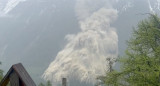 Avalancha de hielo y piedras sobre un pueblo de Suiza. Foto: REUTERS.