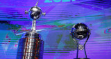Los trofeos de la Copa Libertadores y Copa Sudamericana. Foto: EFE.
