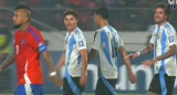 Cruces entre Rodrigo De Paul y Arturo Vidal. Foto: Captura.