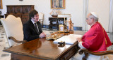 Javier Milei junto a León XIV en el Vaticano. Foto: REUTERS.