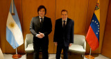 Javier Milei junto a Edmundo González Urrutia. Foto: NA.