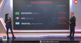 Bolsa de valores, lunes 9 de junio de 2025. Foto: Canal 26.