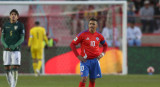 La desilusión de Alexis Sánchez, una de las figuras de Chile. Foto: EFE (Esteban Biba)