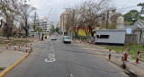 Paso a nivel de la calle San Martín, en Florida. Foto: Google Maps.