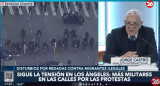 Jorge Castro sobre la tensión en las calles de Los Ángeles. Foto: Captura de video.