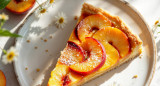 Torta de durazno. Foto Freepik