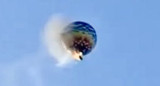 Accidente de globo aerostático en Brasil. Foto: Captura de video.