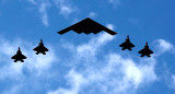 Los aviones B-2 Spirit con los que Estados Unidos atacó Irán. Foto: Reuters/Mike Segar