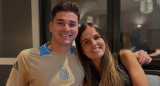Julián Álvarez y su pareja, Emilia Ferrero. Foto: Instagram / emiliafferro.