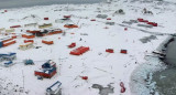 Villa Las Estrellas, ciudad antártica chilena. Foto X @desde_1965